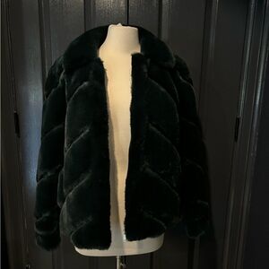 Love Token Green Teddy Jacket Cozy Chic Outerwear